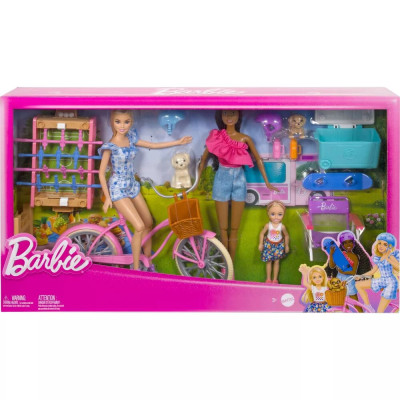 Ігровий набір Ляльок Барбі  Barbie 12 7 Backyard Fun Sister doll set