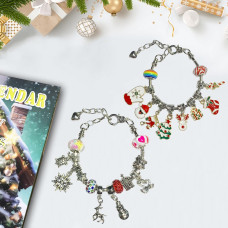 Адвент  календарь Christmas Advent Calendar Charm Bracelet Set