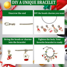 Адвент  календарь Christmas Advent Calendar Charm Bracelet Set