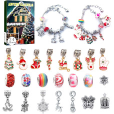 Адвент  календарь Christmas Advent Calendar Charm Bracelet Set