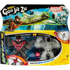 Фигурки Стретч Антистресс Heroes of Goo Jit Zu Marvel Glow Surge Spider Verse Super Collider Pack