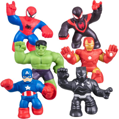 Игровой набор фигурок тянучек Heroes of Goo Jit Zu Marvel Mega Mini 6 Pack  Squishy