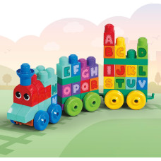 Розвиваюча іграшка конструктор Паравозик MEGA BLOKS First Builders ABC Learning Train DXH35