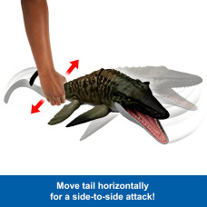 Игровая фигурка Челюстная ловушка Мозазавра Mattel Jurassic World Rebirth Bite N Blast Mosasaurus