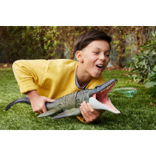Игровая фигурка Челюстная ловушка Мозазавра Mattel Jurassic World Rebirth Bite N Blast Mosasaurus