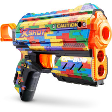 Скорострельный бластер XSHOT Skins Flux Blaster with 16 Darts  Striper Skin 2 Pack by ZURU