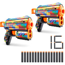 Скорострельный бластер XSHOT Skins Flux Blaster with 16 Darts  Striper Skin 2 Pack by ZURU
