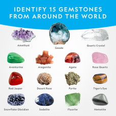 Игровой набор раскопки драгоценных камней NATIONAL GEOGRAPHIC Mega Gemstone Dig Kit  Dig Up 15