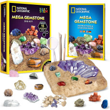 Игровой набор раскопки драгоценных камней NATIONAL GEOGRAPHIC Mega Gemstone Dig Kit  Dig Up 15