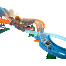 Набір для гонок іграшкових машинок Hot Wheels RacerVerse Jurassic World Crash Splash JFP32