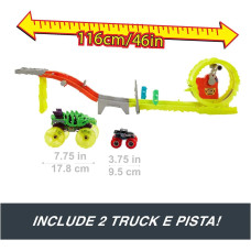 Ігровий набір машинок Hot Wheels Monster Trucks Oversized Skelesaurus Bone Shake HYT07