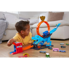 Игровой набор Охота Тирекса Hot Wheels City T Rex Loop And Stunt Playset HNP77