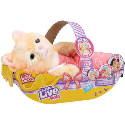 Інтерактивна плюшева іграшка Кошеня Джинджер Little Live Pets Cozy Dozys Ginger The Pet Cat Toy
