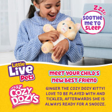 Интерактивная плюшевая игрушка Котенок Джинджер Little Live Pets Cozy Dozys Ginger The Pet Cat Toy