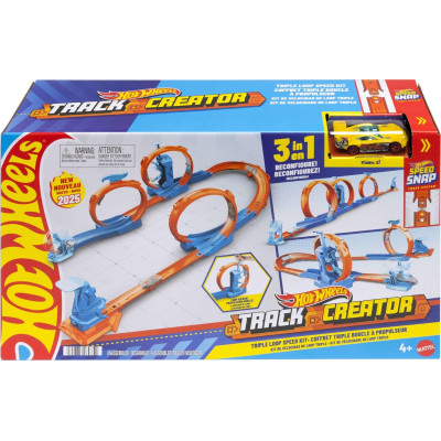 Гоночный трек Тройная петля Hot Wheels Toy Vehicle Track Creator Triple Loop Kit