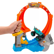 Игровой набор монтстр Атака акулы Hot Wheels Monster Trucks Corkscrew Shark Smash Track Set