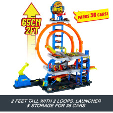 Игровой набор Гараж с мега петлей  Hot Wheels  Track Set Mega Loop Garage JLC05