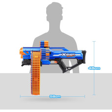 Скорострельный бластер X Shot Insanity Mad Mega Barrel by ZURU with 72 Darts