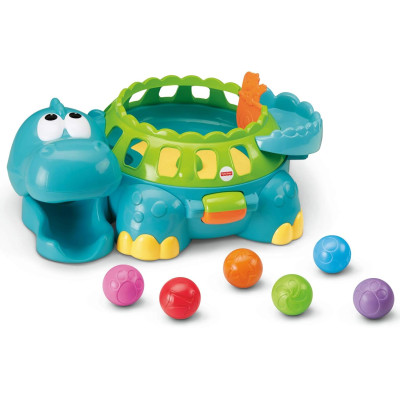 Розвиваюча музична іграшка Динозавр Fisher Price Baby Crawling  Poppity Pop Musical Dino Ball Popper