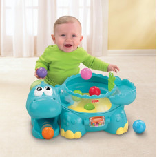 Развивающая музыкальная игрушка Динозавр Fisher Price Baby Crawling  Poppity Pop Musical Dino Ball Popper