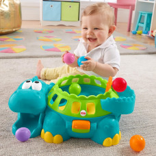 Развивающая музыкальная игрушка Динозавр Fisher Price Baby Crawling  Poppity Pop Musical Dino Ball Popper