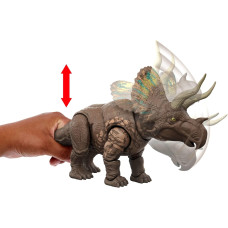 Фигурка динозавр Эотрицератопс Mattel Jurassic World Rebirth Gigantic Thrashers Eotriceratops Dinosaur 