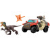 Ігровий набір машинка з динозавром Mattel Jurassic World Launch N Battle Truck Martin Krebs Figure Raptor