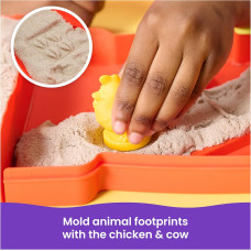 Набор для лепки Песчаная Ферма  Kinetic Sand Sandy Farm Set with 12oz Play Sand 6 Tools  Molds