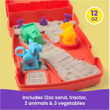 Набор для лепки Песчаная Ферма  Kinetic Sand Sandy Farm Set with 12oz Play Sand 6 Tools  Molds