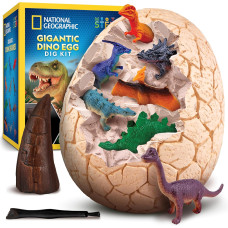 Игровой набор Раскопки динозавра National Geographic Jumbo Dinosaur Egg Dig Kit  Excavate 12 Figures