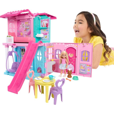 Кукольный домик Барби Челси Barbie Chelsea Toy Dollhouse with 15 Accessories