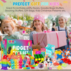 Развивающий игровой набор игрушки Антистресс 120 Pcs Fidget Toys Pack Pop Sensory Party