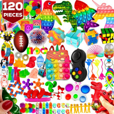 Развивающий игровой набор игрушки Антистресс 120 Pcs Fidget Toys Pack Pop Sensory Party