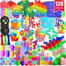 Развивающий сенсорный набор Игрушки антистресс Fidget Toys 126 Pack Party Favors for Kids