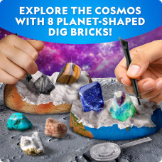 Набор STEM для раскопок космических камней National Geographic Ultimate Space Gemstone Dig Kit  8 Planet