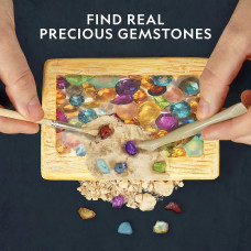 Набор STEM для раскопок полудрагоценных камней National Geographic Semi Precious Gemstone Dig Kit for Kids  15 Real Gems