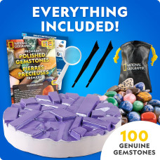 Набір для розкопок гігантського дорогоцінного каміння National Geographic Gigantic Gemstone Dig Kit Excavate 100 Набір для розкопок гігантського дорогоцінного каміння National Geographic Gigantic Gemstone Dig Kit Excavate 100