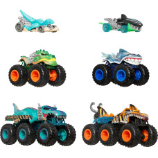 Іграшкові машинки та вантажівки монстри Hot Wheels Cars Monster Trucks Sharks vs Dinos Multipack JGD68 Іграшкові машинки та вантажівки монстри Hot Wheels Cars Monster Trucks Sharks vs Dinos Multipack JGD68