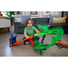 Ировой набор Акулы против монстров грузовиков Hot Wheels Monster Trucks Sharks vs Dinos Dragon Destruction