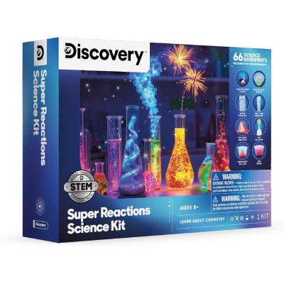 Науковий набір STEM лабораторія Discovery Super Reactions Science Kit 66 Experiments STEM