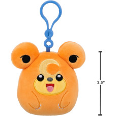 Плюшевий брелок покемон Squishmallows Original Pokémon Teddiursa Clip Плюшевий брелок покемон Squishmallows Original Pokémon Teddiursa Clip