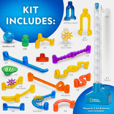 Набір STEM для створення лабіринту з кульок National Geographic Marble Run with Motorized Elevator 150 Piece Marble Maze