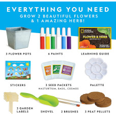 Набір STEM для вирощування квітів та трав National Geographic Flower Herb Gardening Kit