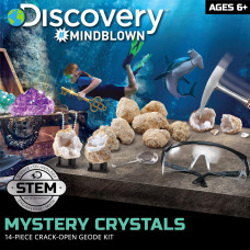 Набір STEM для пошуку справжніх кристалів Discovery Crack Open Geode Kit Mystery Crystal STEM Science Set