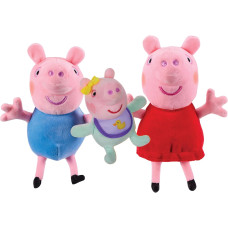 М'які плюшеві іграшки Свинка Пеппа Джордж та Еві Peppa Pig Peppa George and Evie 3 Pack М'які плюшеві іграшки Свинка Пеппа Джордж та Еві Peppa Pig Peppa George and Evie 3 Pack