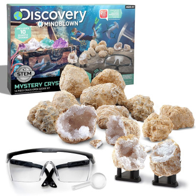 Науковий набір STEM пошук загадкових кристалів Discovery Mystery Crystal Geode Kit