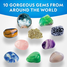 Набор STEM для поиска драгоценных камней National Geographic Gemstone Dig Kit  Dig Up 10