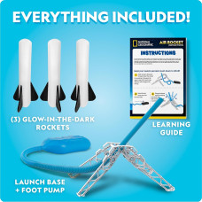 Набор STEM пусковая установка для воздушных ракет National Geographic Air Rocket Launcher Toy