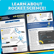 Набор STEM пусковая установка для воздушных ракет National Geographic Air Rocket Launcher Toy