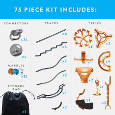 Научный STEM набор Магнитная трасса National Geographic Magnetic Marble Run 75 Piece STEM Building